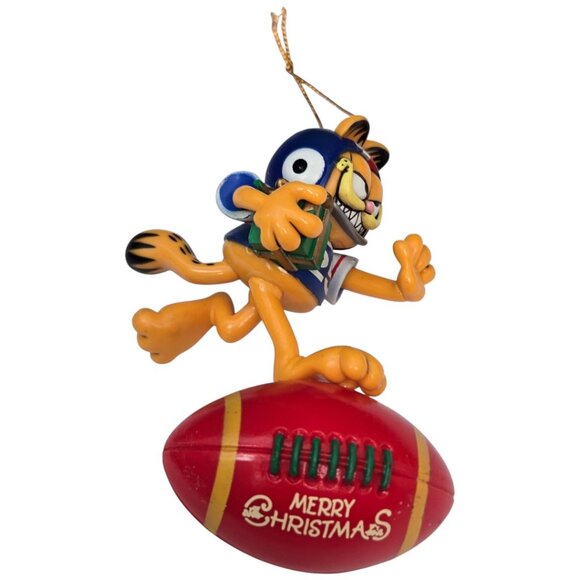 Garfield Football Player Christmas Ornament Cat Trim-A-Tree Paws 1996 Vtg - Picture 5 of 15